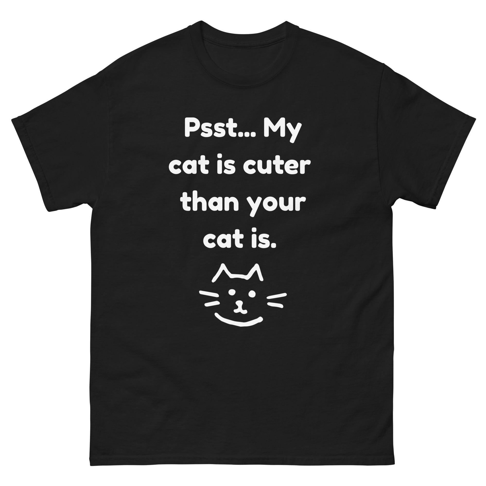 My Cat Is Cuter Black Tee